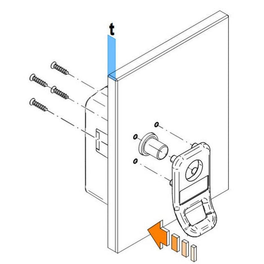 Salto XS4 ECO locker lock optional finger pull (wooden doors only) G-610217