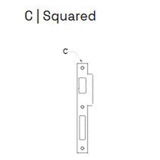 Salto striking plate for LE7W automatic sashlocks